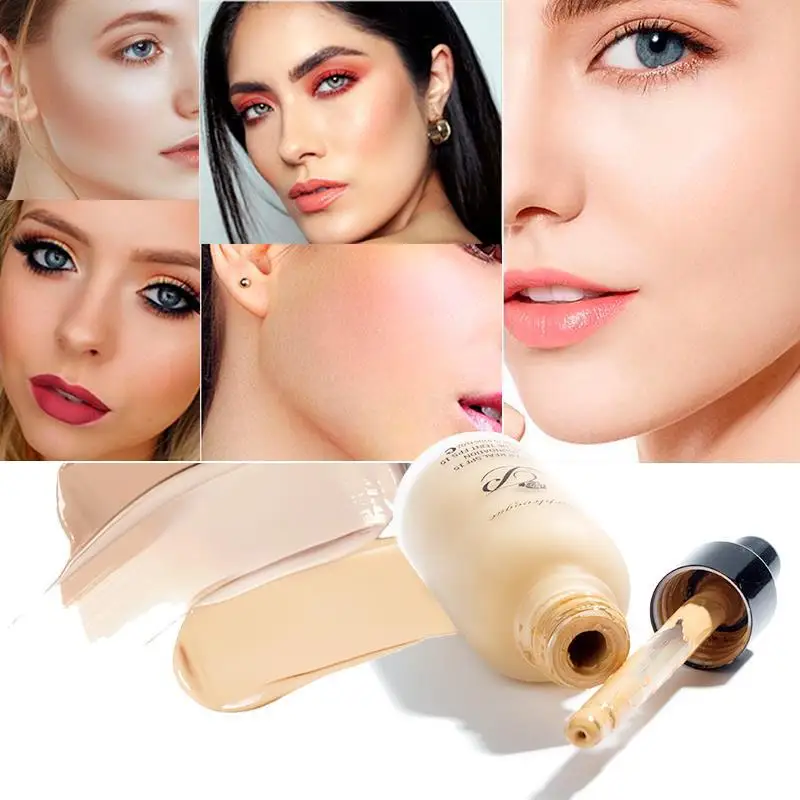 

Six-color liquid foundation brightens skin tone concealer effect moisturizing concealer 30ml / 1 bottle