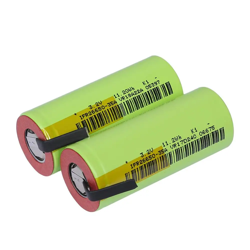 IFR 26650-35A LiFePo4 3500mAh 3,2 V перезаряжаемая батарея 10 скоростей разряда с подходящими+ DIY никелевые листы для электронной сигареты