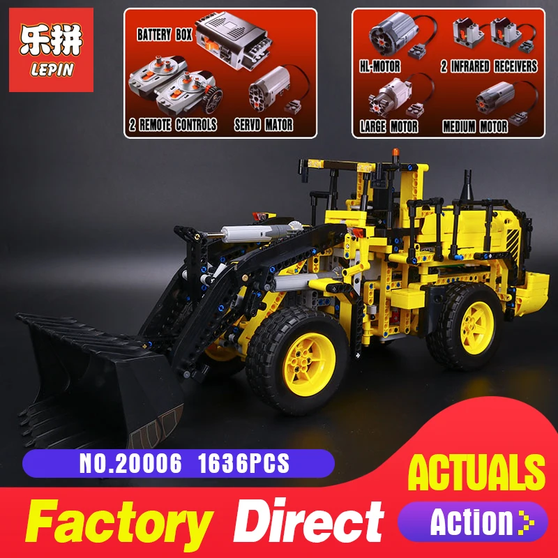

1636Pcs LEPIN 20006 technic series Volvo L350F wheel loader Model Building blocks Bricks Compatible 42030 gift car Toys LegoINGl