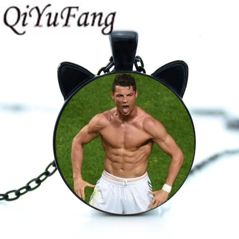 QiYuFang Новый 2018 Криштиану Роналду CR7 Цепочки и ожерелья кулон с двумя ушками Jewelry