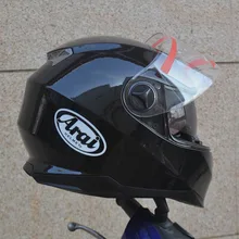 Черный мотоциклетный шлем с внутренним Защита от солнца козырек двойной линзы Гонки Мотокросс откидной шлем в зимний сезон