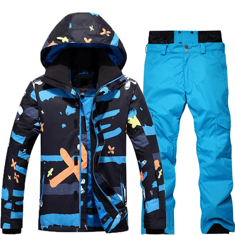 

-30 For Men 2018 new styleSki Suit Set Snowboard Suit Garment Waterproof Breathable Winter Suit Winter Suit Jacket + Trousers
