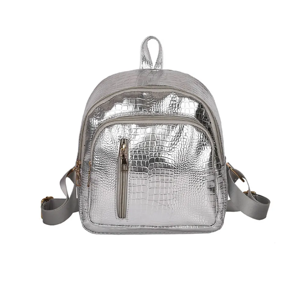 

Women Mini Backpack PU Leather Crocodile Pattern Zipper Girls School Shoulder Bag Travel Lady Casual Backpacks Popular