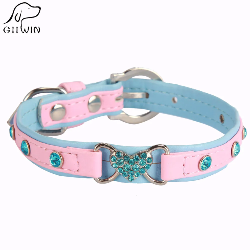 

[GIIWIN] Pet Cat Neck Collar Leash Set for Puppy Dog PU Leather Pet Products Collars Training Leash Chihuahua YS0028