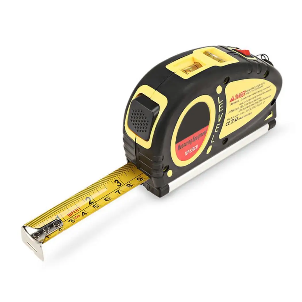 

Portable Level Laser Horizon Vertical Measure 18F Standard Metric Rulers Multipurpose Measuring Equipment Laser Level Yellow