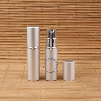 

Promotion 5pcs/lot 5ml Perfume Bottle Aluminium+Glass Atomizer Pot Women Cosmetic Small 1/3 OZ Makeup Container for Water