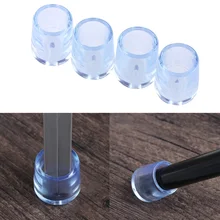 8 шт./компл. силиконовые колпачки на ножки стула прозрачные накладки для ног накладки для ножек мебели носки защита для пола с круглым дном Нескользящие чашки