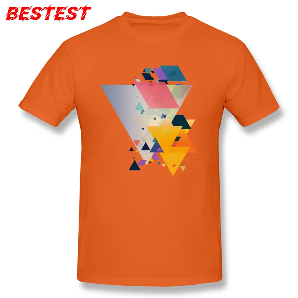 Angular Four Tops Tees 2018 Discount O-Neck Casual Short Sleeve 100% Cotton Fabric Men's T-Shirt Design Tops Shirt Angular Four orange