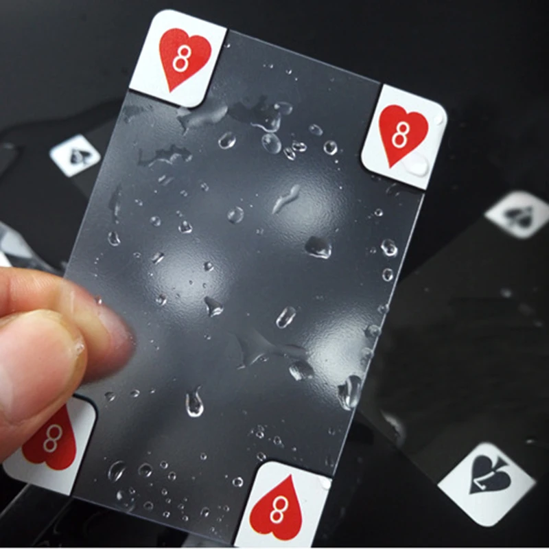 Прозрачное водонепроницаемое ПВХ покер игральные карты Пластик Кристалл Водонепроницаемый носимых водостойкий игровая коллекция карт