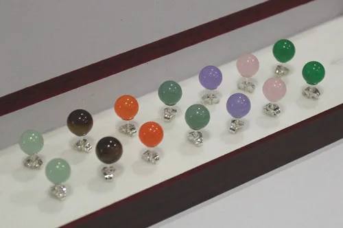 

7pirs! wholesle beutiful gift 8mm jde bed stud Erring