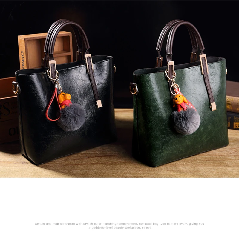 Винтажная женская кожаная сумка через плечо с масляным воском, модная женская сумка-тоут, брендовые роскошные сумки, дизайнерские сумки Bolsa das senhoras Bolsos Muje