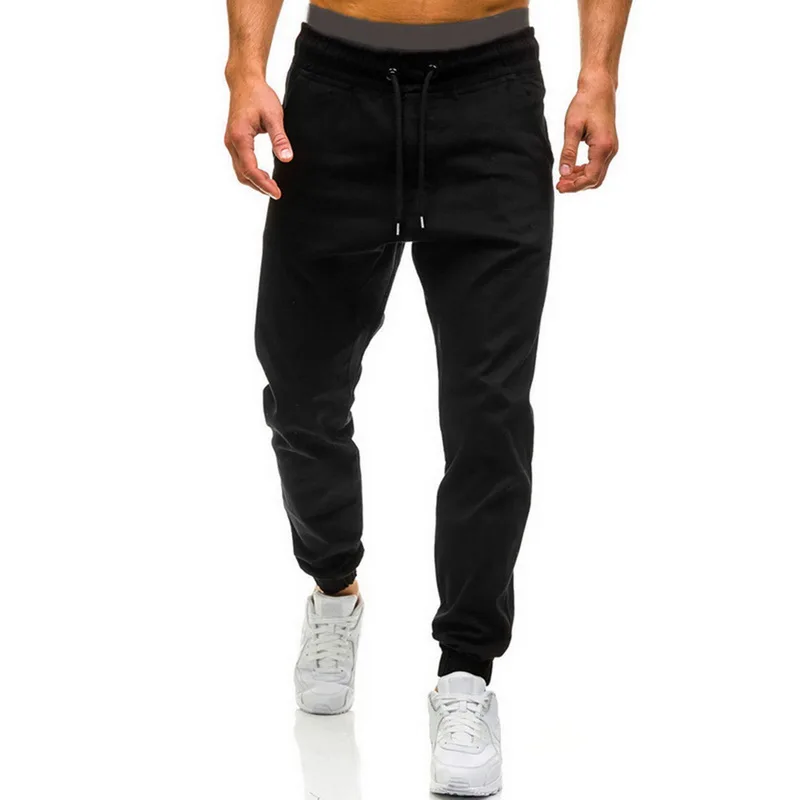 

2019 Men Running Pants Fitness Casual Workout Trousers Outdoor Sports Leisure Loose Hip Hop Male Gym Leggings Training Jogging