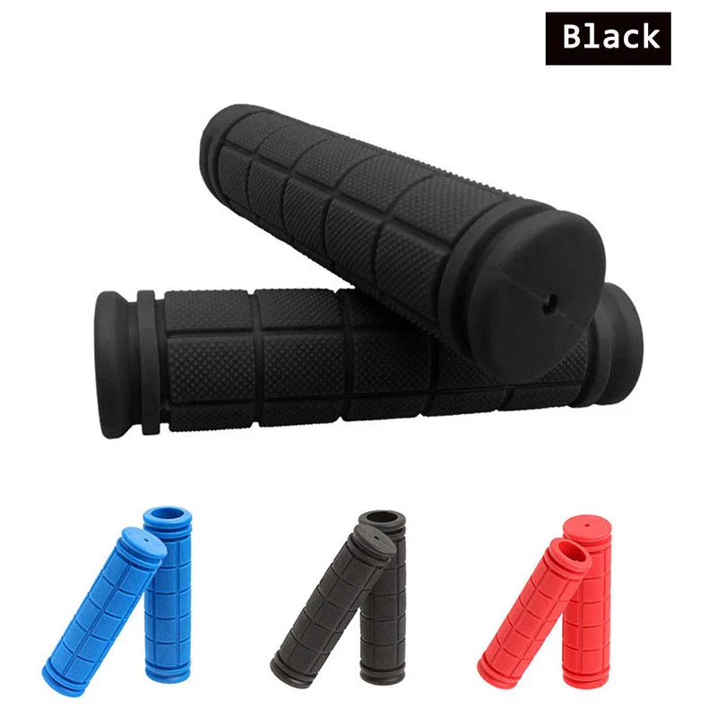 1 Pair Road Bike MTB Bicycle Soft Rubber Fixed Gear Bicycle Black Handlebar Grip (1)