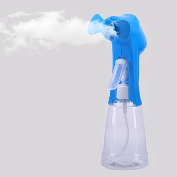 

Portable Hand Held Battery power Fan Air Water Mist Bottle Cooling Spray