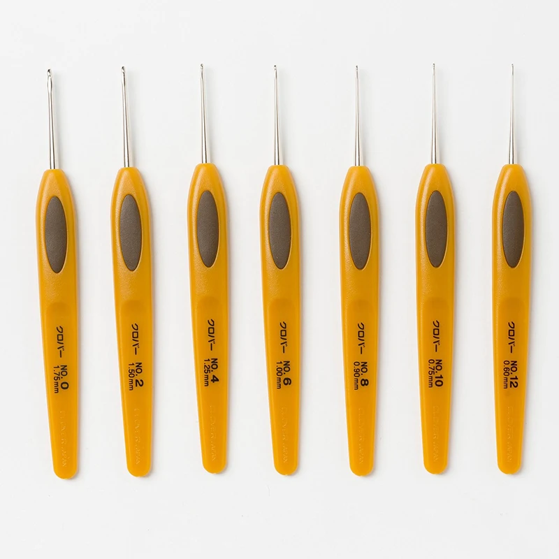 

Japan CLOVER Soft Touch Crochet Hook Resin handle Knitting Needles Original authentic Imported from Japan 0.6-1.75mm