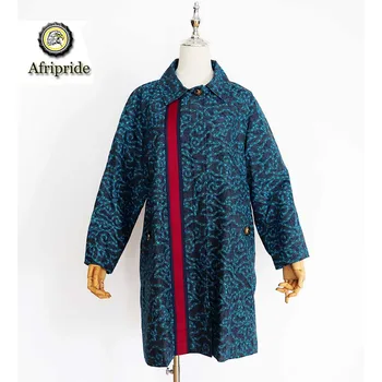 

2019 african coats for women AFRIPRIDE bazin riche ankara print pure cotton coats private custom wax batik o-neck S1824014