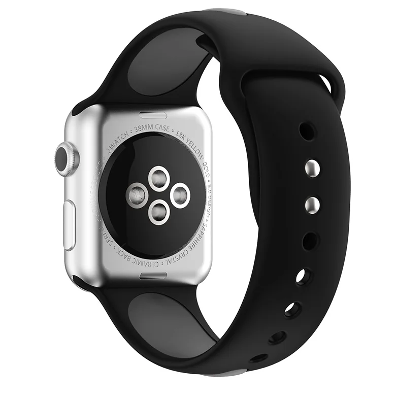 Силиконовый ремешок JANSIN для apple watch series 5 4 3 2, спортивный ремешок для iwatch 38 мм/42 мм/40 мм/44 мм, цветной ремешок для замены