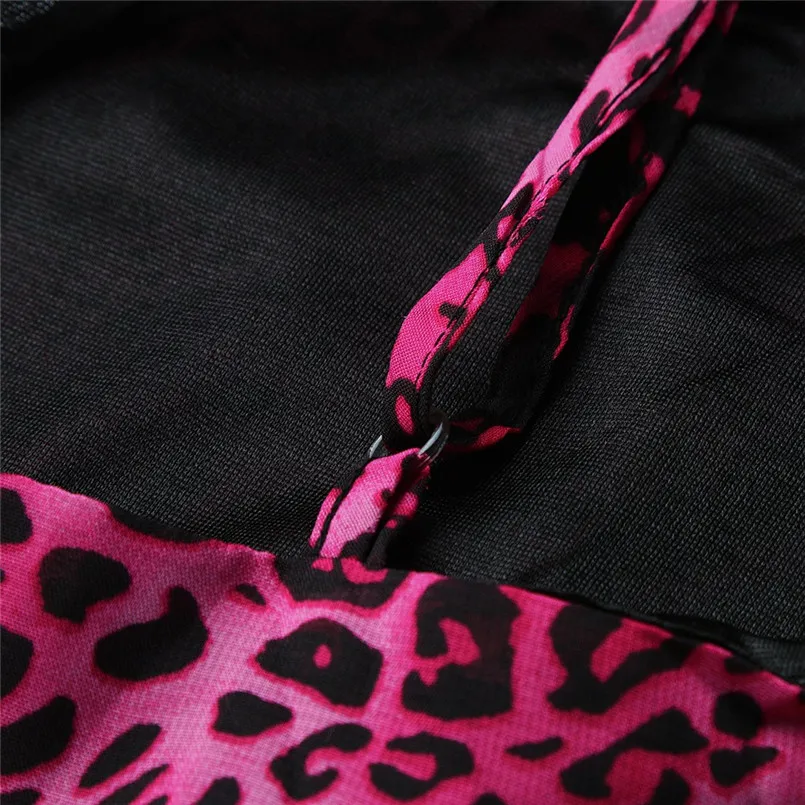 New Sexy ChiffonLeopard Print High Waist V-Neck Long Dress Summer High Street Fashion Dress For Female Vestidos #F#40DE07 (4)