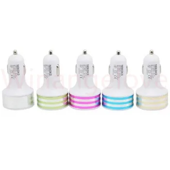 

Aluminuim Metal USB Dual 2 Ports Mini Car Charger Adapter AC Power for iPhone for Samsung Mobile Phone Charger