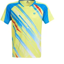 Одежда для бадминтона Джерси Мужская/женская рубашка, Женская теннисная футболка, настольные теннисные майки, полиэстер быстросохнущая теннисная футболка 7649C