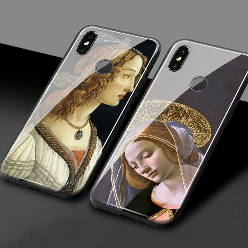 Мягкий силиконовый чехол Sandro botticelli из закаленного стекла для телефона Xiaomi Mi 6 8 9 SE