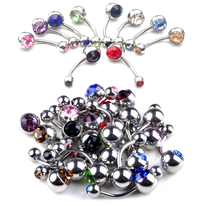 Buy 10Pcs/lot Belly Piercing 0mbligo Navel Ball Belly