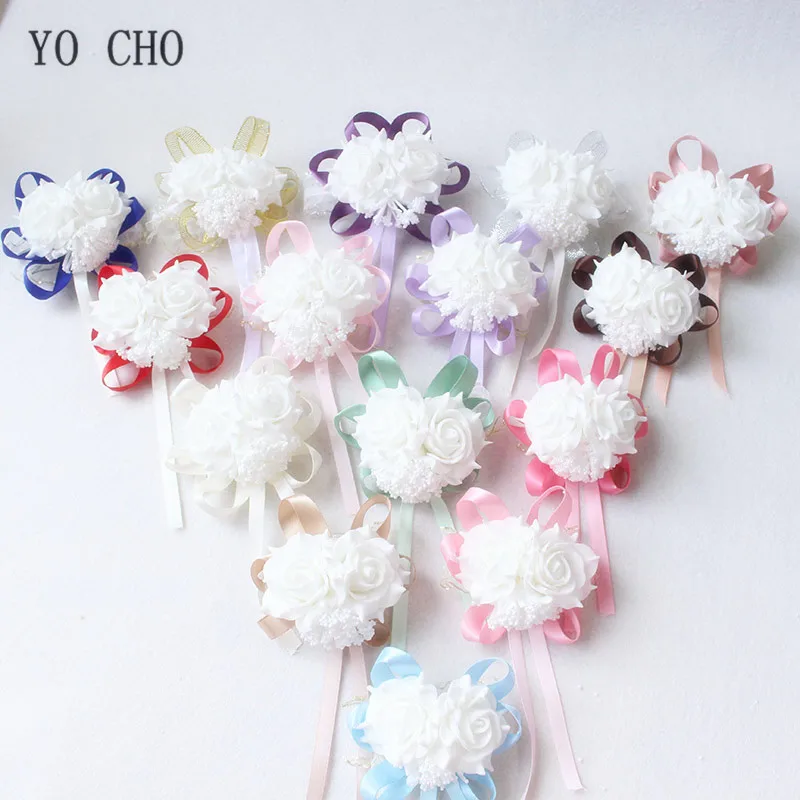 wrist corsage bracelet band bridesmaids flowers (106)