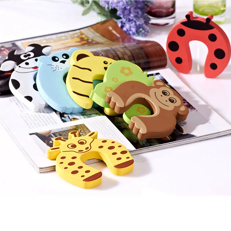 Beideli Kids Baby Cartoon Animal Jammers Stop Edge Corner Guards Door Stopper Holder lock baby Safety Finger Protector