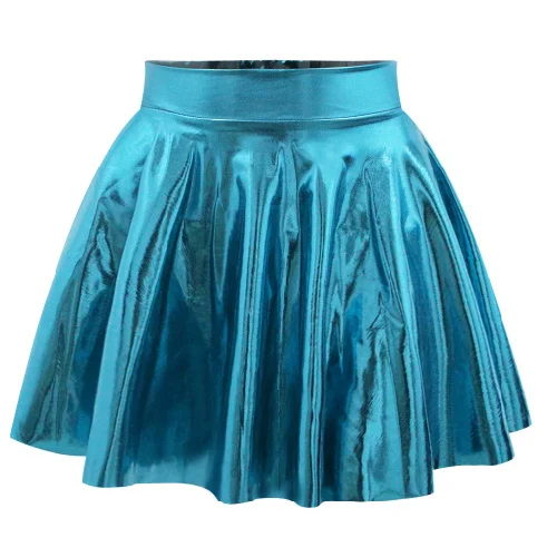 hot sale R68 New Skirts Womens Pleated Skirts Gold Solid Color Skirts ...