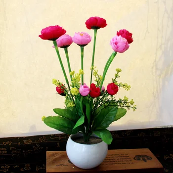 

XXXG Artificial flower flower pot placed flowers set small home decor bonsai living room TV cabinet.