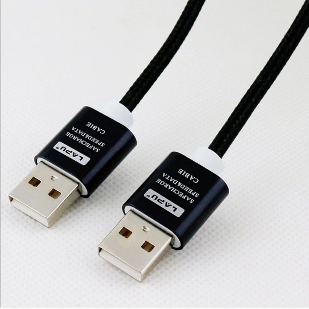 

100pcs USB 2.0 to USB Extension Cable Nylon weaving Male to Male for Radiator Hard Disk Computer Camera Cable Extender
