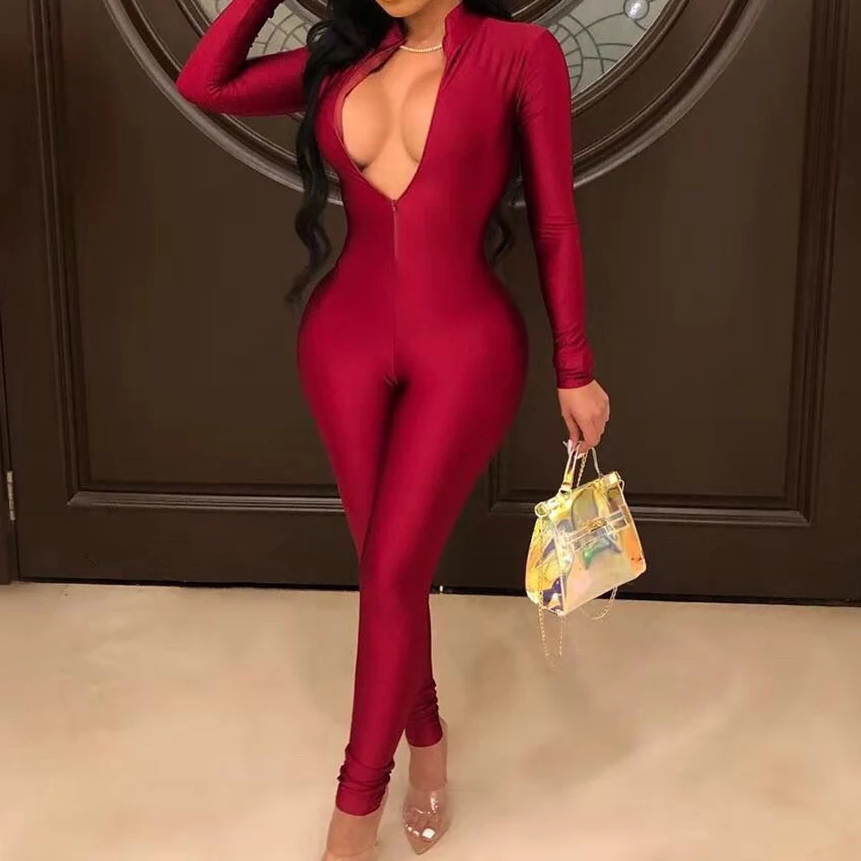 Long Sleeve Bodycon Jumpsuit (2)