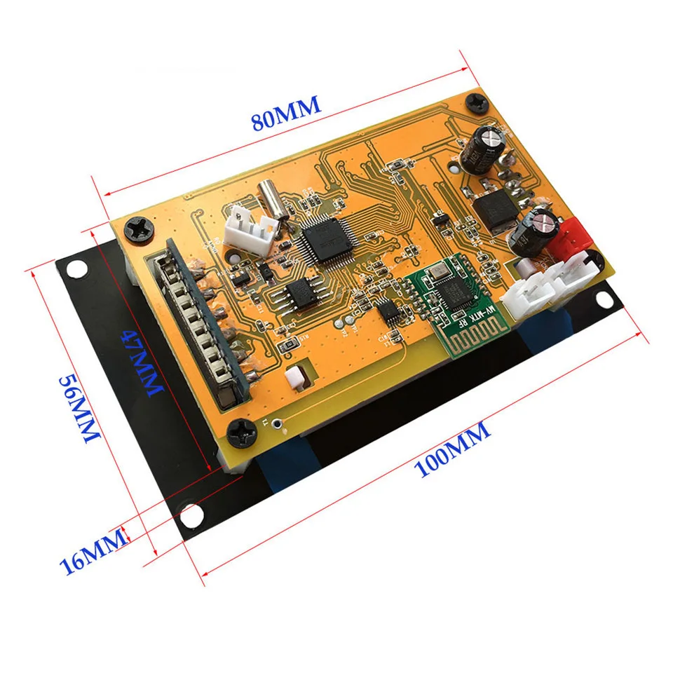 YKSO Bluetooth MP3 Decoding Board 12V Lyric Show Touch LCD Display MP3 Players Accessories with  SD Card Slot MP3 Decoder (4)