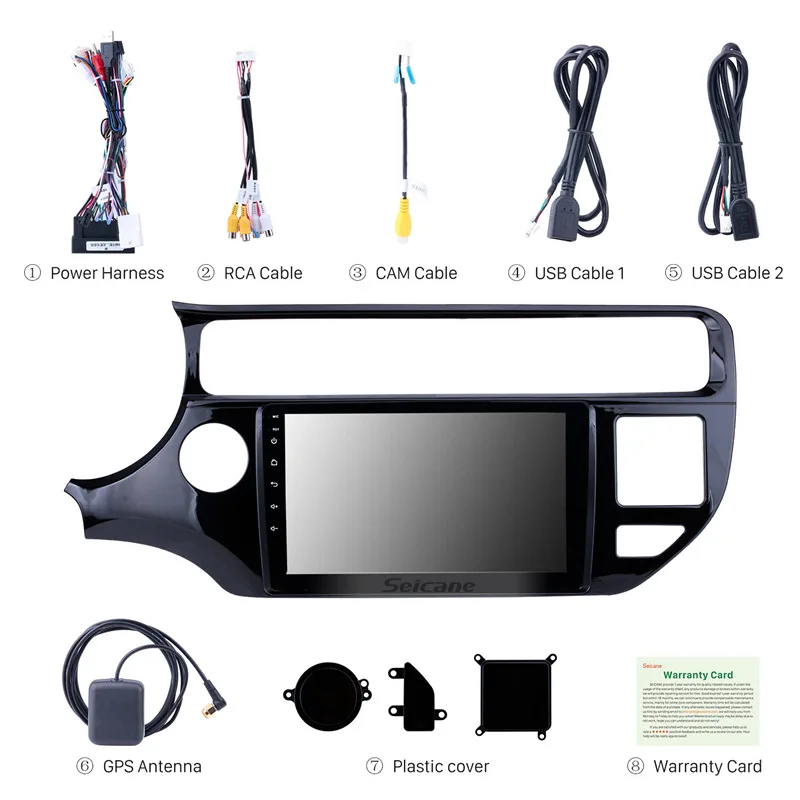 Excellent Seicane 2Din Left Hand Drive Car GPS Multimedia Player Android 8.1 For KIA Rio 2012 2013 2014 2015 Navi radio Video Audio Wifi 4