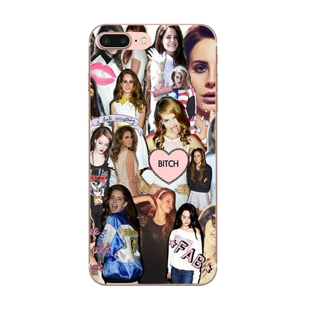 Lana Del Rey Мягкие силиконовые прозрачные чехлы из ТПУ для Apple iPhone 4 4S 5 5C 5S SE 6 6S 7 8 Plus X XS