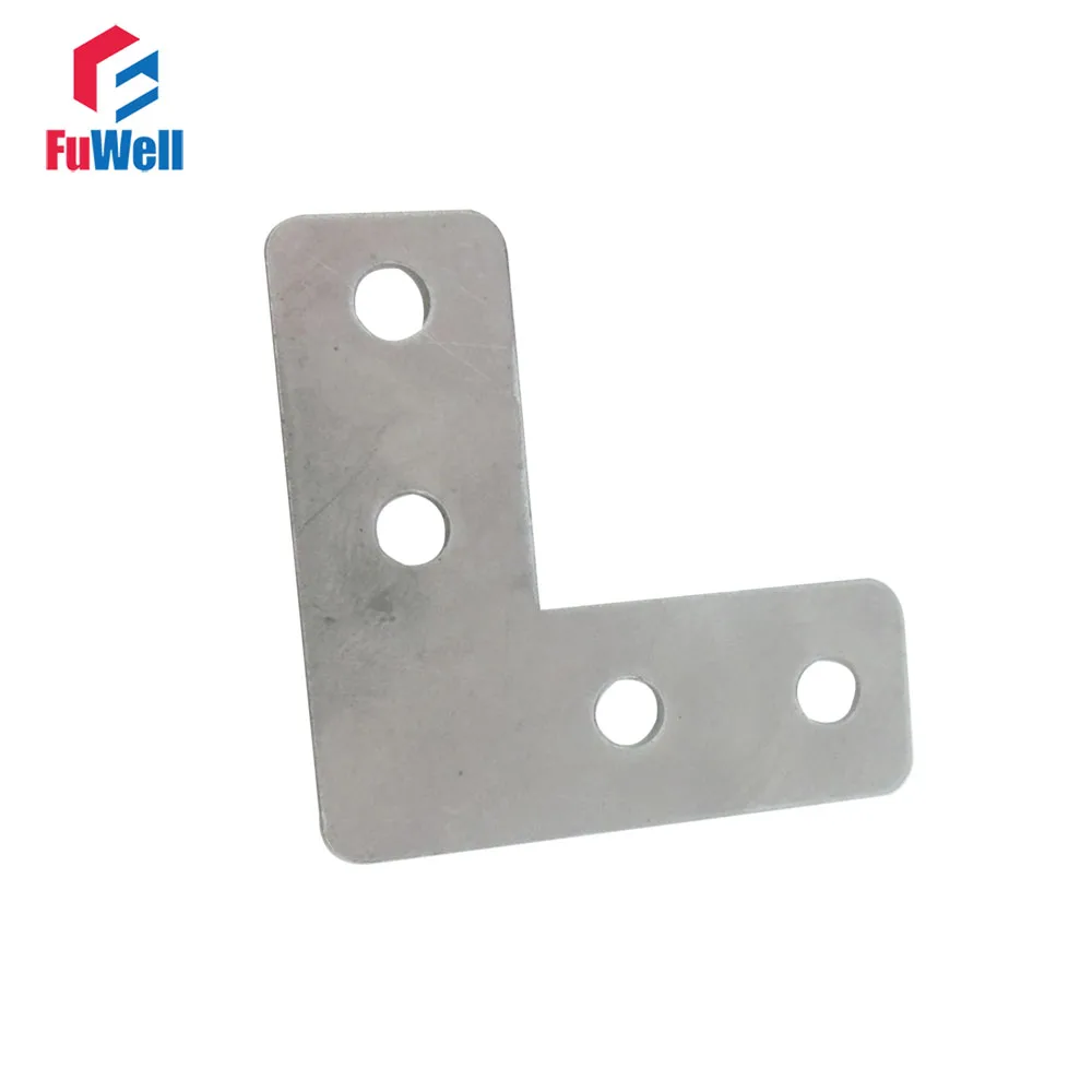 20pcs 50mm X 50mm L Type Bracket Stainless Steel 1mm Thickness Mending Repair Plate Connector