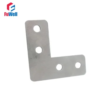 

20pcs 50mm x 50mm L Type Bracket Stainless Steel 1mm Thickness Mending Repair Plate Connector Corner Angle Bracket