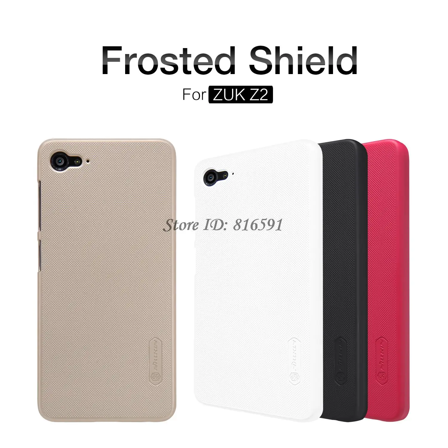  ZUK Z2 Case Nillkin Frosted Shield Hard Plastic Back Cover Case for ZUK Z2 (5.0 inch) with Screen Protector 