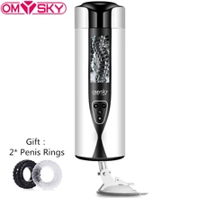 Omysky Male Masturbator Automatic Peristalsis 50 Modes Groan Real Vagina Pussy Handsfree Masturbation Cup Adult Sex Toys For Men