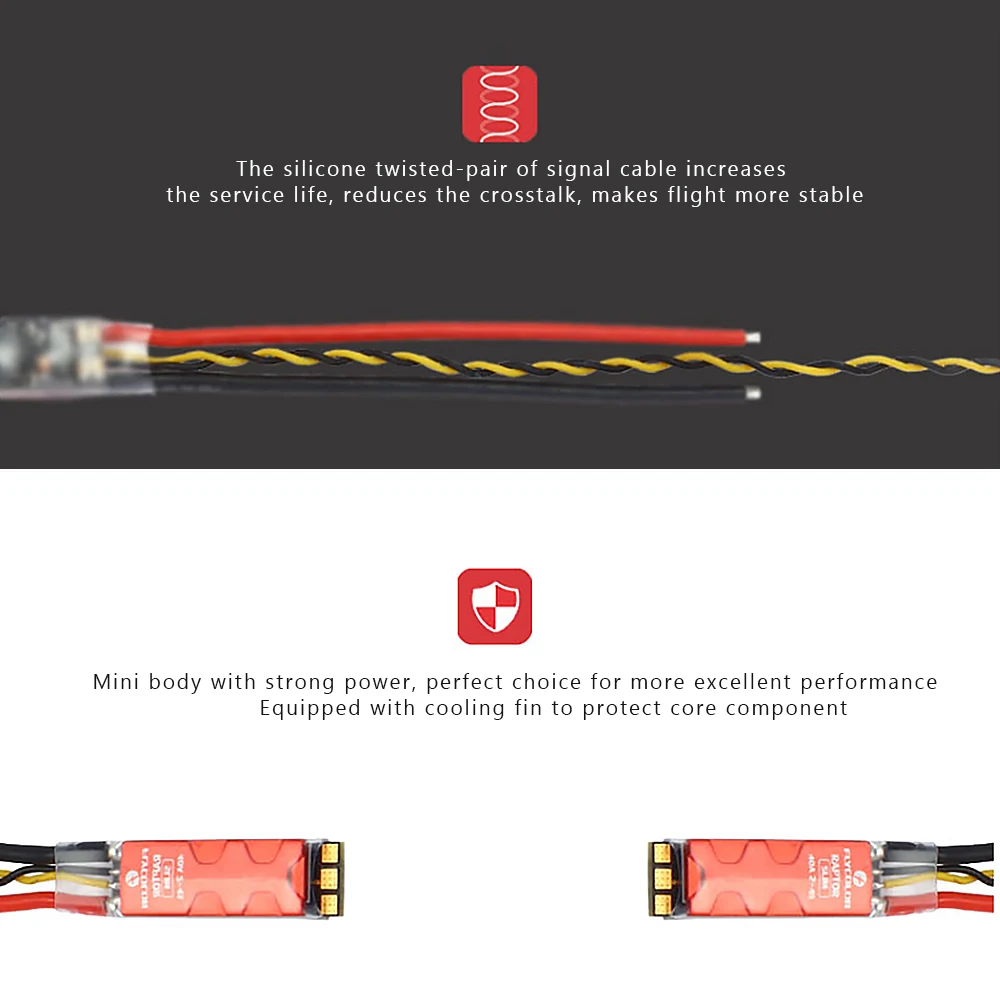 Дрон RAPTOR SLIM 40A 2-4S бесщеточный ESC Dshot BLHeli-S для QAV 170-330 RC FPV гоночный Дрон мультиротор RC Квадрокоптер запчасти