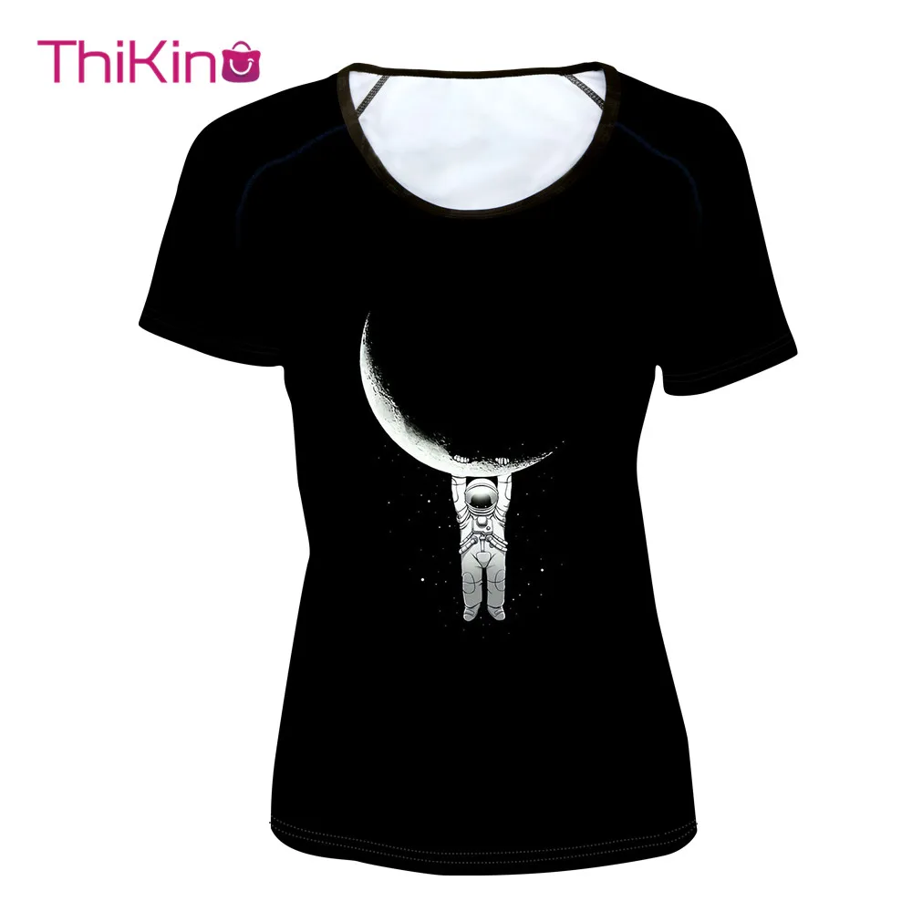 

Thikin Alien Pattern Women T-Shirts Tops Casual Harajuku Summer Female T Shirt Lady Short Sleeve Girl Punk Camiseta Feminina tee