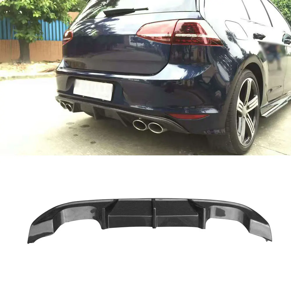 MK7 углеродного волокна диффузор губа на задний бампер для Volkswagen Golf 7 VII R Rline