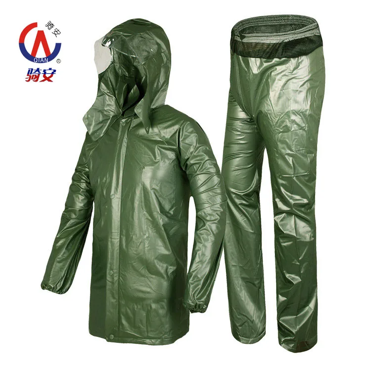 High Elastic Pvc Raincoat Men Motorcycle Rain Clothing Adult Plastic