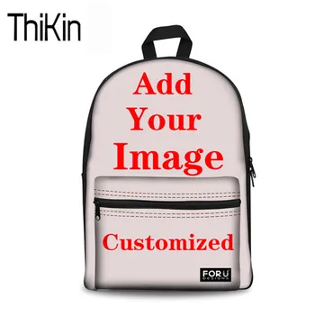 

THIKIN Children School Bags Customized Your Own Design School Bagpack Girls Boys Shoulder Bags for Females Large Laptop Bags