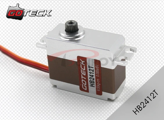 

Goteck HB2412T digital brushless High-end servo motor with 6.5/7.5kg-cm and high voltage for Car model/Aircraft