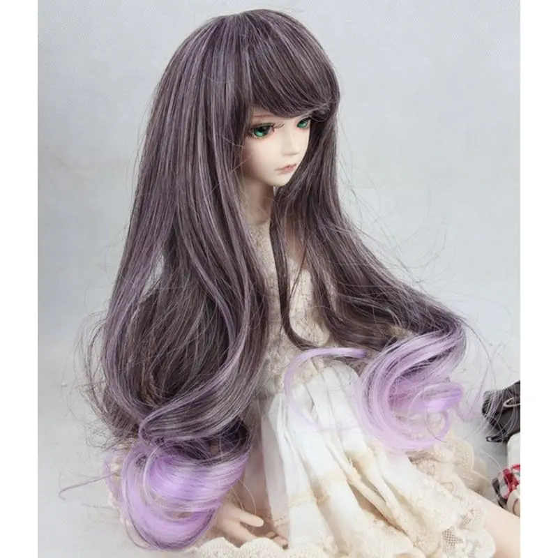 

[wamami] 97# Purple Wavy Long Wig For 1/6 SD AOD DOD DZ BJD Dollfie 6"-7" inch