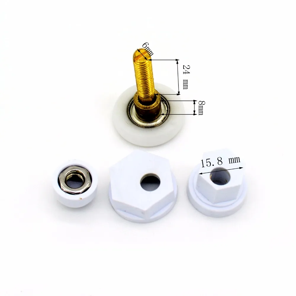 Rolos de porta para chuveiro, 8 peças,