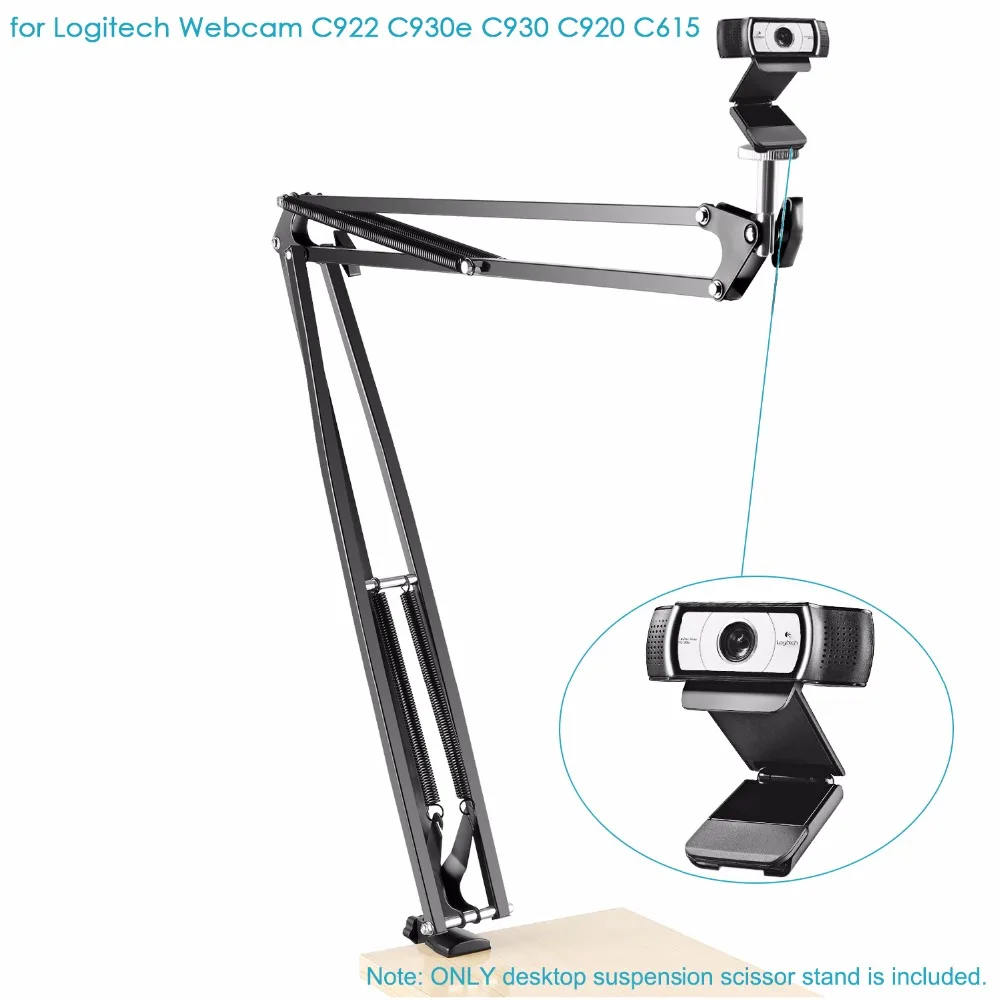 Soporte de brazo de escritorio ajustable Neewer con montaje de cámara para cámara web