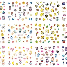 12 листов/партия, BN457-468 для ногтей, мультфильм, Сейлор Мун, наклейки для ногтей, водные наклейки для ногтей(12 видов конструкций в 1