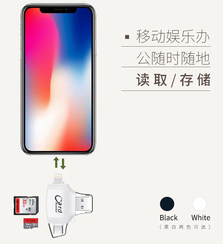 Baseqi Type-C читатель универсальная карта четыре в одном многофункциональный мобильный телефон reader для iphone/Эндрюс